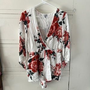 White floral jumper